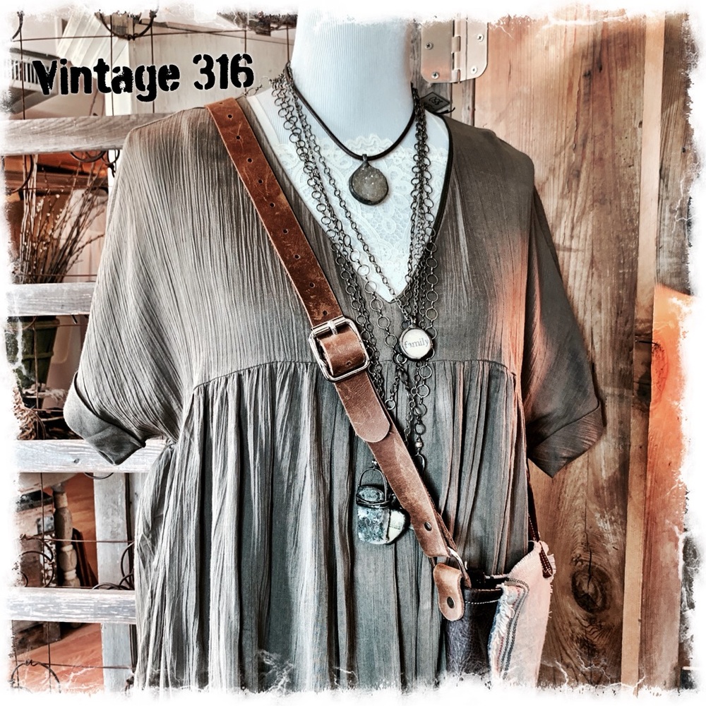 Last One - Olive Baby Doll Tunic - Picture 6 of 8